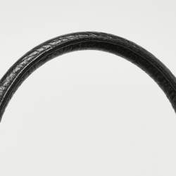 Pre Owned Burberry Black Embossed Leather Orchard Bowler Bag