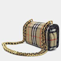 Pre Owned Burberry Multicolor Tweed Bouclé  Rolla Bag Mini