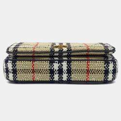 Pre Owned Burberry Multicolor Tweed Bouclé  Rolla Bag Mini