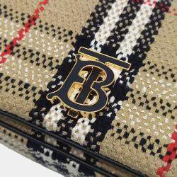 Pre Owned Burberry Multicolor Tweed Bouclé  Rolla Bag Mini