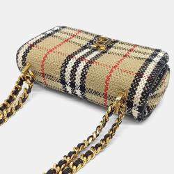 Pre Owned Burberry Multicolor Tweed Bouclé  Rolla Bag Mini