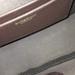 Pre Owned Burberry Brown Fabric and Leather Mini Highland Crossbody Bag