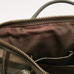 Pre Owned Burberry Metallic/Smoked Check PVC Salisbury Tote