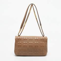 Pre Owned Burberry Beige Quilted Leather Medium Lola Shoulder Bag