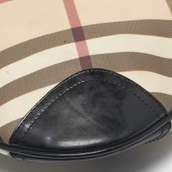 Pre Owned Burberry Black/Beige Supernova Check PVC Dryden Crossbody Bag