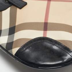 Pre Owned Burberry Black/Beige Supernova Check PVC Dryden Crossbody Bag