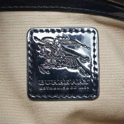 Pre Owned Burberry Black/Beige Supernova Check PVC Dryden Crossbody Bag