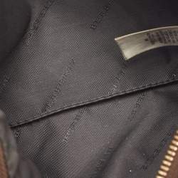 Pre Owned Burberry Beige/Brown Haymarket Check Coated Canvas Peyton Crossbody Bag