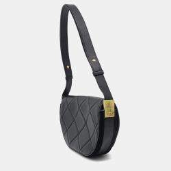 Pre Owned Burberry Black Leather Olympia bag