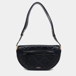 Pre Owned Burberry Black Leather Olympia bag
