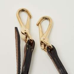 Pre Owned Burberry Beige/Brown Haymarket Fabric and Leather Mini Bowler Bag