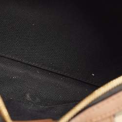 Pre Owned Burberry Beige/Brown Haymarket Fabric and Leather Mini Bowler Bag