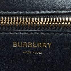 Pre Owned Burberry Black Leather Medium TB Shoulder Bag