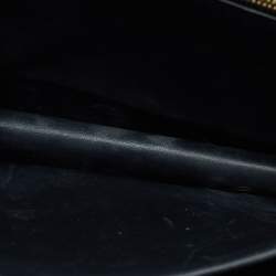 Pre Owned Burberry Black Leather Medium TB Shoulder Bag