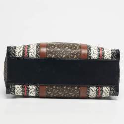 Pre Owned Burberry Multicolor Monogram Stripe E-Canvas Portrait Tote