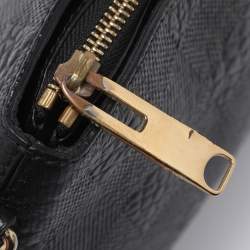 Pre Owned Burberry Black Grained Leather Chichester Crossbody Bag