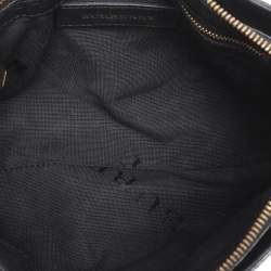 Pre Owned Burberry Black Grained Leather Chichester Crossbody Bag