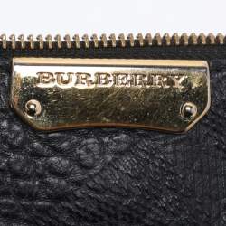 Pre Owned Burberry Black Grained Leather Chichester Crossbody Bag