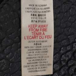 Pre Owned Burberry Black Grained Leather Chichester Crossbody Bag