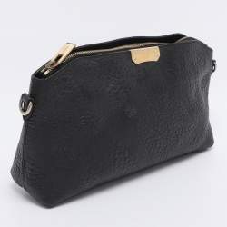 Pre Owned Burberry Black Grained Leather Chichester Crossbody Bag