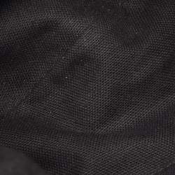 Pre Owned Burberry Brown/Beige Haymarket PVC and Leather Studded Hartley Hobo