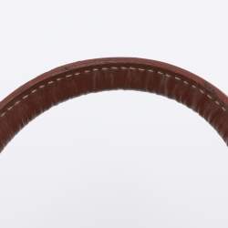 Pre Owned Burberry Beige/Brown Haymarket Check PVC and Leather Chester Boston Bag