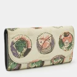 Pre Owned Burberry Multicolor Leather Pallas Heads Continental Wallet