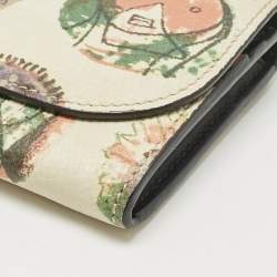 Pre Owned Burberry Multicolor Leather Pallas Heads Continental Wallet