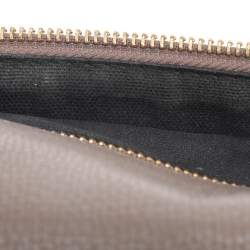 Pre Owned Burberry Taupe House Check Canvas and Leather Small Macken Crossbody Bag