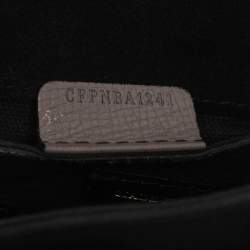 Pre Owned Burberry Taupe House Check Canvas and Leather Small Macken Crossbody Bag