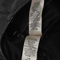 Pre Owned Burberry Black Nova Check Nylon And Patent Leather Small Lowry Tote