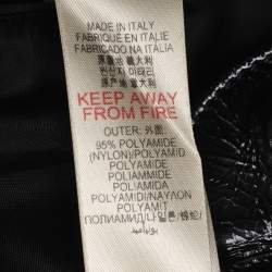 Pre Owned Burberry Black Nova Check Nylon And Patent Leather Small Lowry Tote