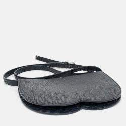 Pre Owned Burberry Black Leather Chess Shoulder Bag