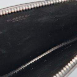 Pre Owned Burberry Black Leather Chess Shoulder Bag