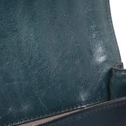 Pre Owned Burberry Blue/Black Leather and Python Crossbody Bag