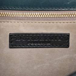 Pre Owned Burberry Blue/Black Leather and Python Crossbody Bag