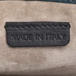 Pre Owned Burberry Blue/Black Leather and Python Crossbody Bag