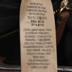 Pre Owned Burberry Brown/Beige House Check Fabric and Leather Small Banner Tote