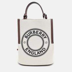 مملوكة مسبقًا Burberry Beige Canvas Canvas Peggy Bucket Bag