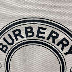 Pre Owned Burberry Beige Canvas Canvas Peggy Bucket Bag