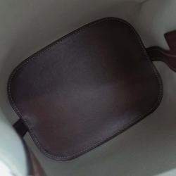 Pre Owned Burberry Beige Canvas Canvas Peggy Bucket Bag