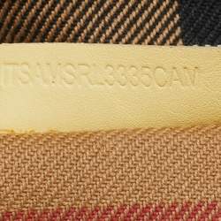 Pre Owned Burberry Light Yellow Leather Medium Buckle Tote