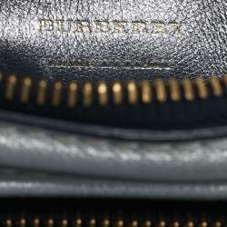 Pre Owned Burberry Silver/Beige 1983 Knight Check Fabric Chain Link Camera Bag