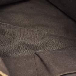 Pre Owned Burberry Beige/Black Haymarket Check Coated Canvas and Leather Salisbury Tote