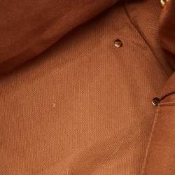 Pre Owned حقيبة يد توتس بربري كانتربري صغيرة جلد ونايلون كاروهات هايماركت بيج/كريم