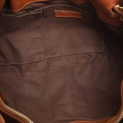 Pre Owned Burberry Tan Leather Margaret Shoulder Bag