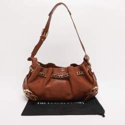 Pre Owned Burberry Tan Leather Margaret Shoulder Bag