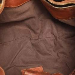Pre Owned Burberry Tan Leather Margaret Shoulder Bag