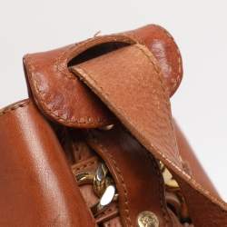 Pre Owned Burberry Tan Leather Margaret Shoulder Bag