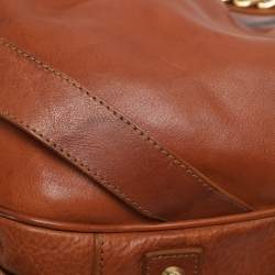 Pre Owned Burberry Tan Leather Margaret Shoulder Bag